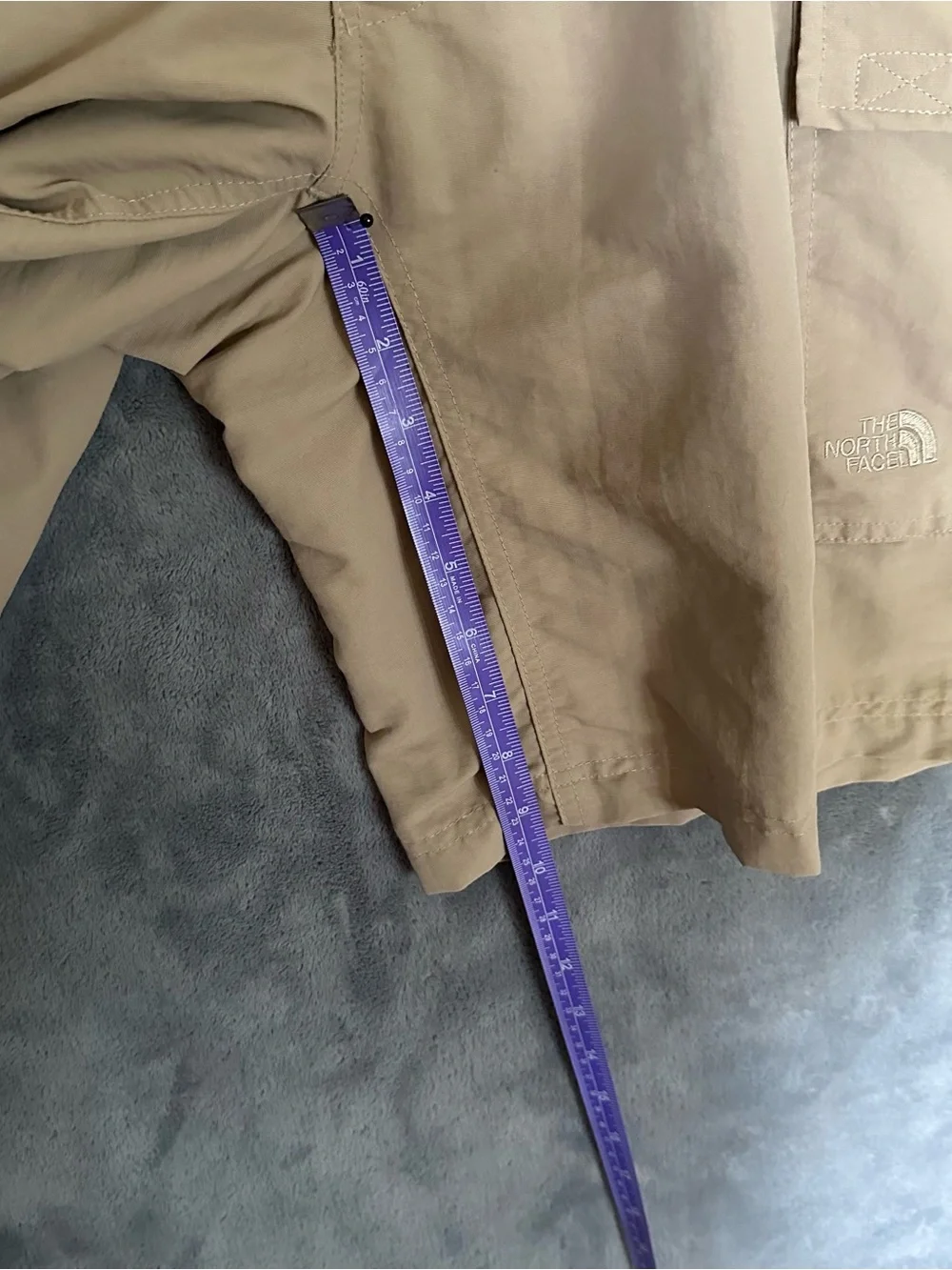 The North Face Paramount Tan Cargo Shorts Built-In Belt XXL 2008 Y2K Nylon
